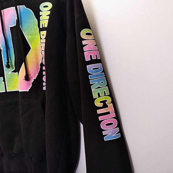 One Direction Music Band Women Hoodie M Black Drawstring Pocket Pullover Graphic - Picture 8 of 13